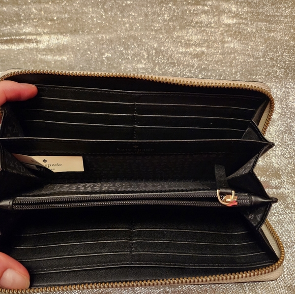 Kate Spade Black and Cream Women's Wallet - Picture 7 of 13